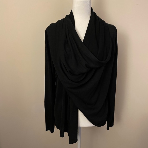 Eileen Fisher Silk Knit Asymmetrical Cardigan - Picture 2 of 10